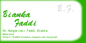 bianka faddi business card